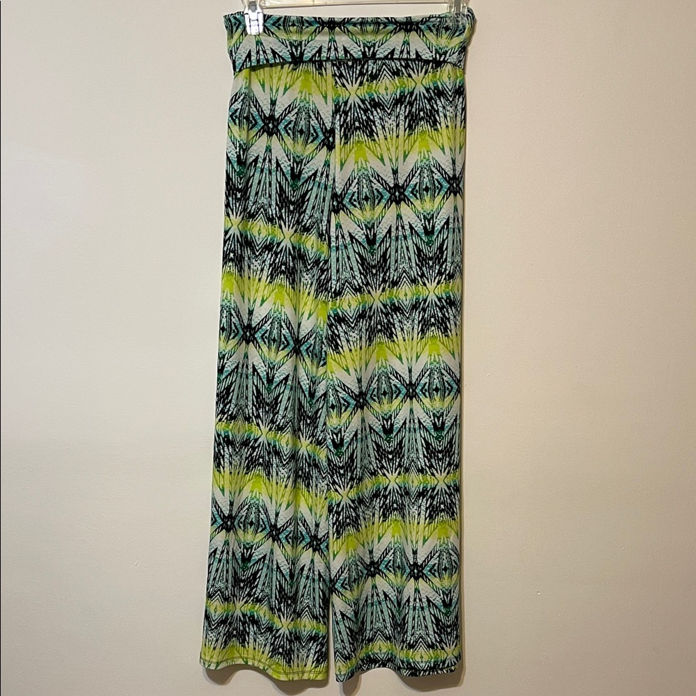 Patterned Wide-Leg Pants